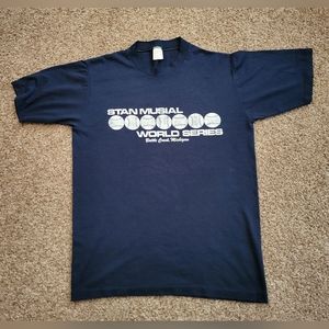 Vintage Stan Musial World Series Tshirt,  medium
